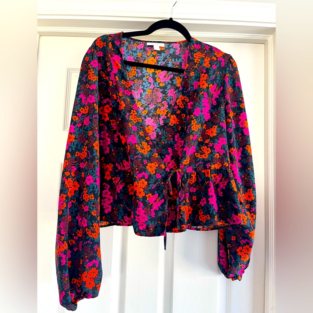Topshop wrap blouse